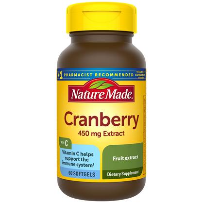 Cranberry Super Strength 450 mg with Vitamin C Softgels