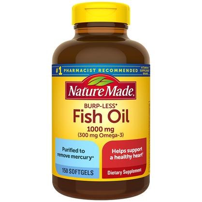 Burp-Less Fish Oil 1000 mg Softgels