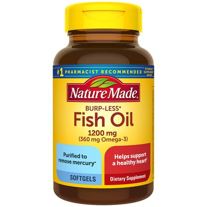 Burp-Less Fish Oil 1200 mg Softgels