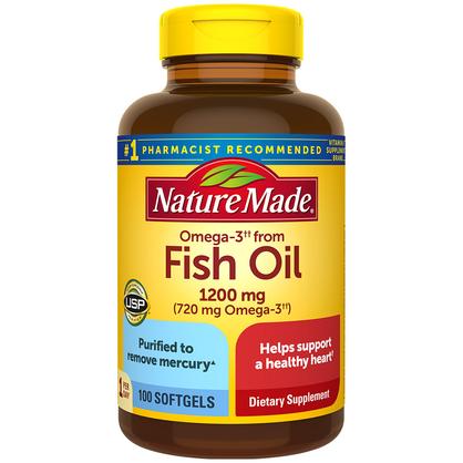 Fish Oil Derived Omega-3 1200 mg Softgels