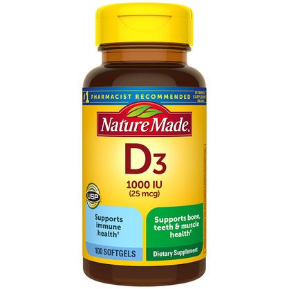 Vitamin D3 1000 IU (25 mcg) Softgels