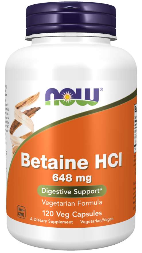 Betaine HCl 648 mg Veg Capsules (120 Veg Capsules)