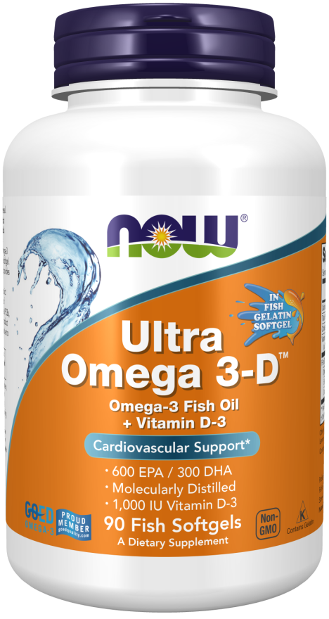 Ultra Omega 3-D™ (Fish Gelatin) Fish Softgels (90 Fish Gelatin Softgels)