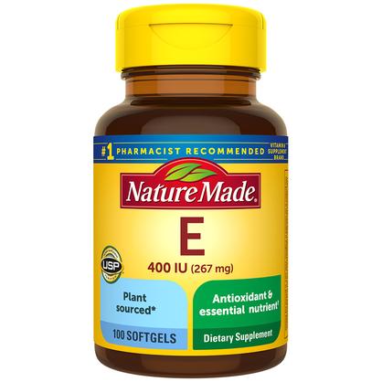 Vitamin E 400 IU (267 mg) d-Alpha Softgels (100 Softgels)