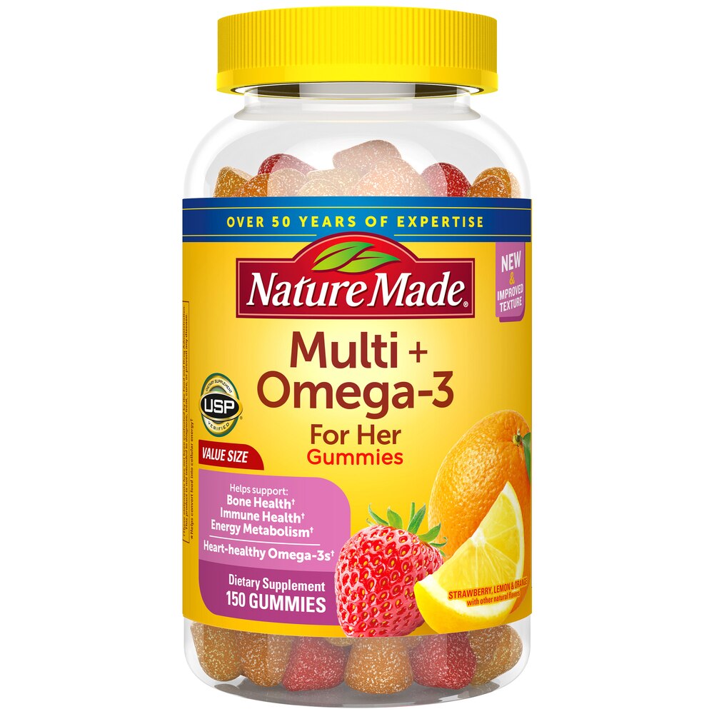 Nature Made Women's Multi + Omega-3 For Her Gummies, 150 CT