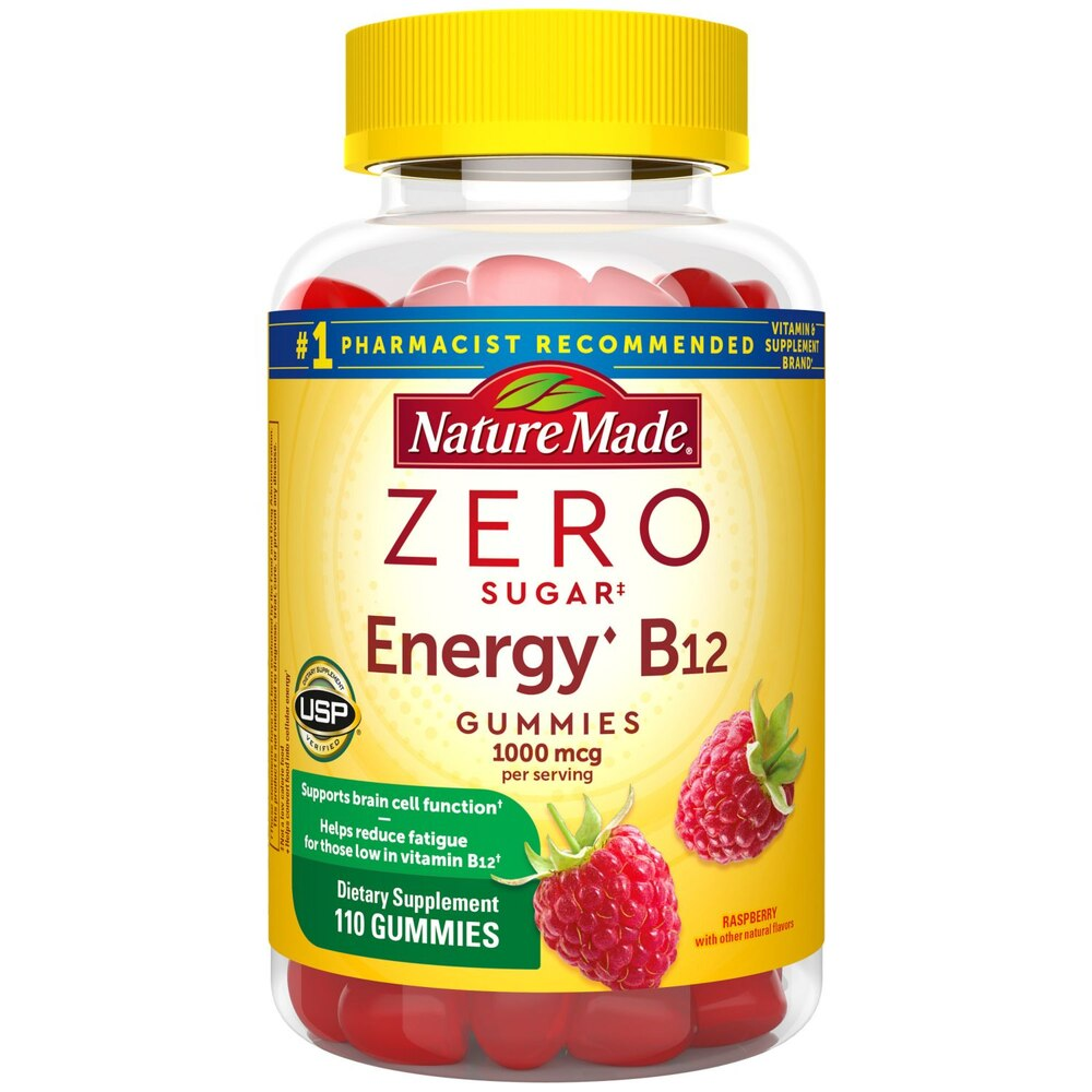 Nature Made Energy B12 1000 mcg Gummies, Cherry & Mixed Berry, 110 CT