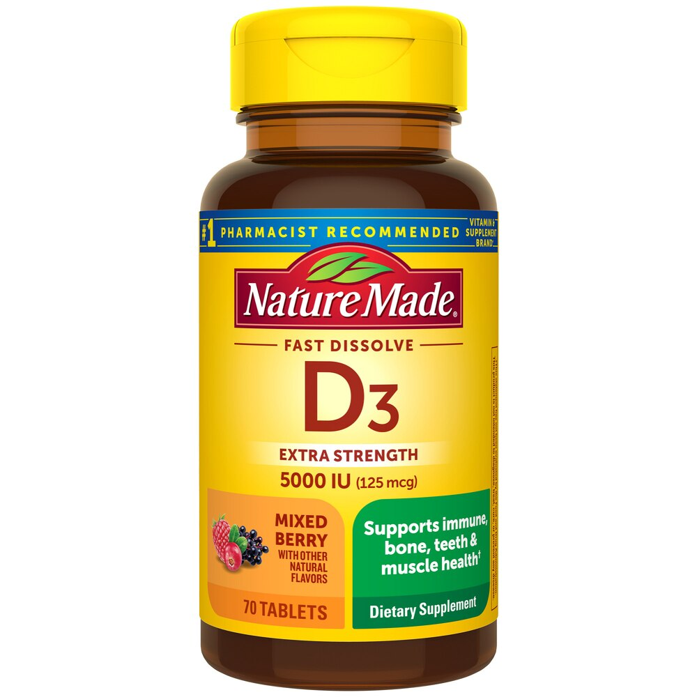 Nature Made Extra Strength Vitamin D3 5000 IU (125 mcg), 70 CT