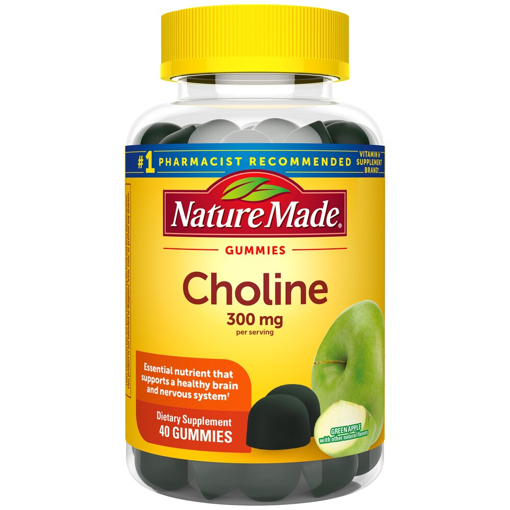 Nature Made Choline Supplements, Supports Liver Health, Nervous System Function and Brain Health, 40 CT