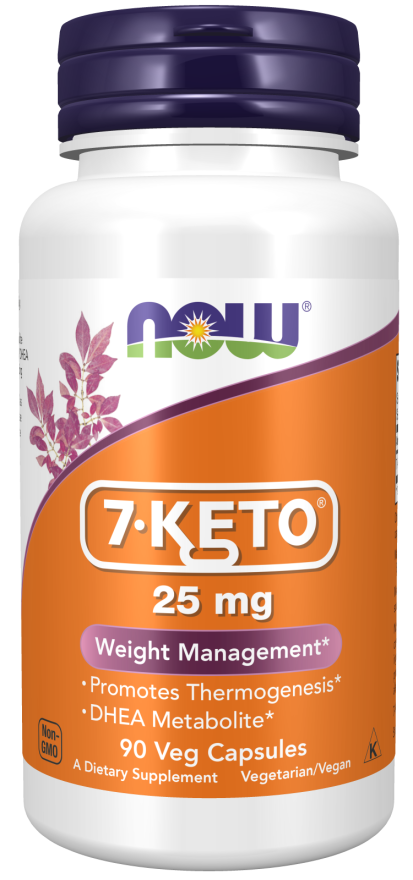 NOW Supplements, 7-Keto (DHEA Acetate-7-one) 25 mg, Weight Management*, 90 Veg Capsules