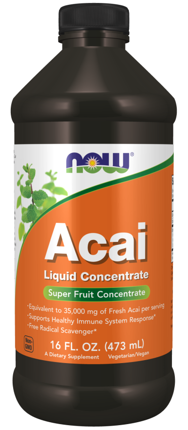 NOW Supplements, Acai Liquid, Supports Healthy Immune System Response*, Super Fruit Concentrate, 16-Ounce