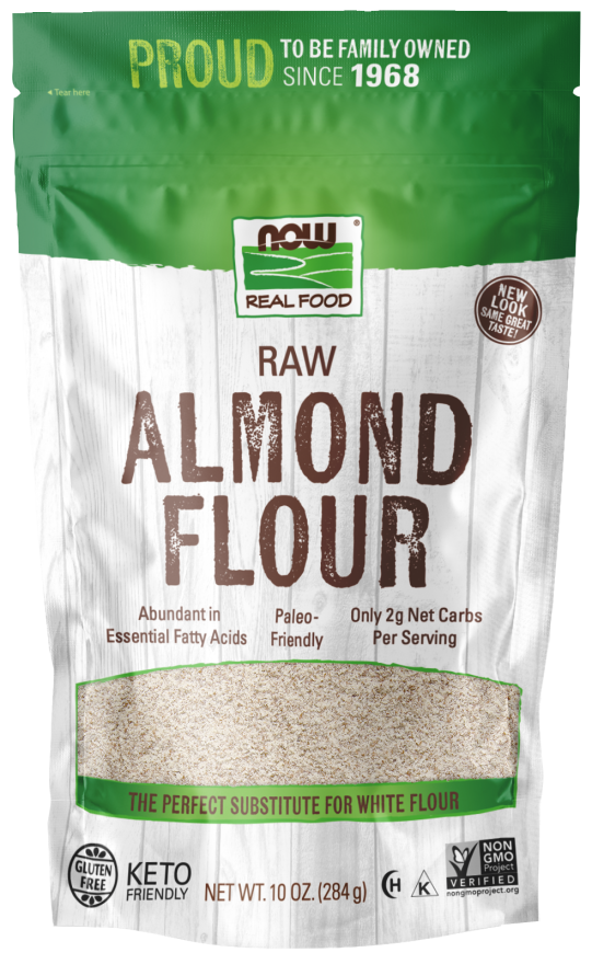 NOW Foods, Almond Flour with Essential Fatty Acids, 5 g Carbs per Serving, 10-Ounce (Packaging May Vary)