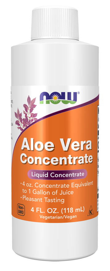 NOW Supplements, Aloe Vera Concentrate (40:1 Concentrate Contains Active Polysaccharides), 4-Ounce