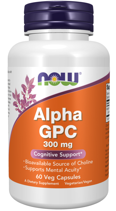 NOW Foods, Alpha GPC 300 mg with Bioavailable Source of Choline, 60 Veg Capsules