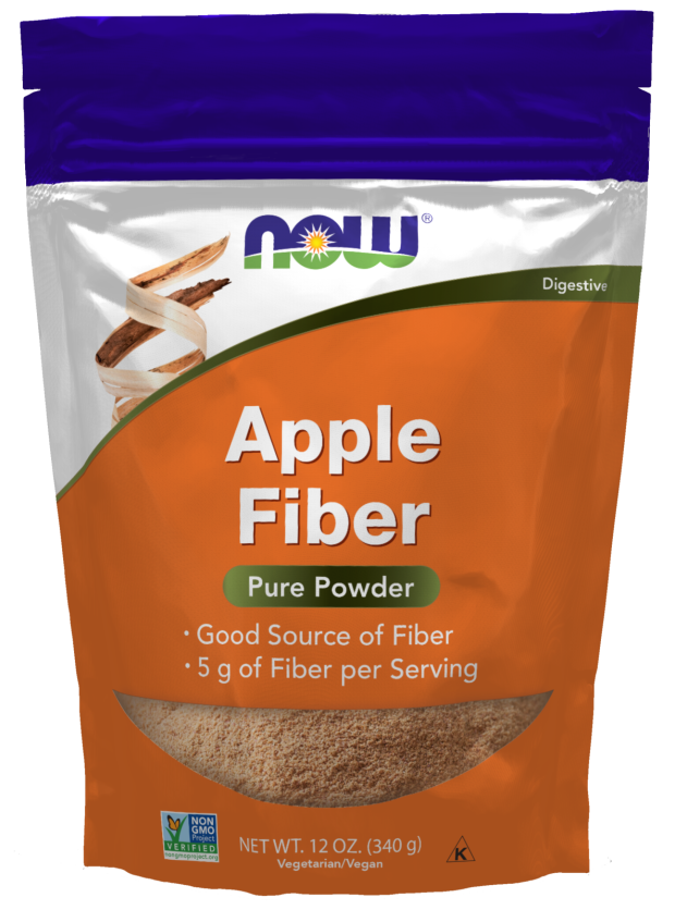 NOW Supplements, Pure Apple Fiber Powder with Apple Pectin, Non-GMO Project Verified, 12-Ounce