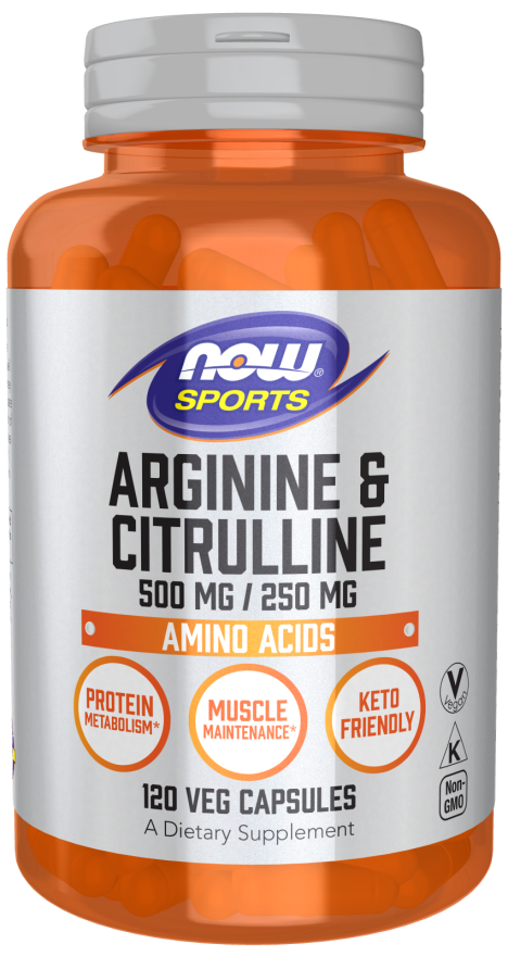 Now Foods Arginine & Citrulline Veg Capsules, 120 count