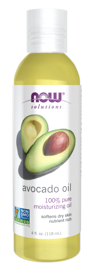 NOW Solutions, Avocado Oil, 100% Pure Moisturizing Oil, Nutrient Rich and Hydrating, 4-Ounce