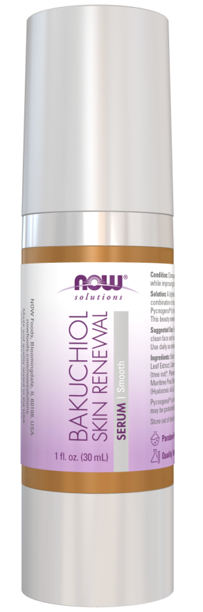 NOW Solutions, Bakuchiol Skin Renewal Serum, Smooth Skin, 1 Fl. Oz.