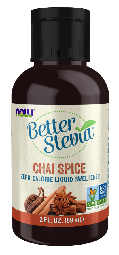 NOW Foods BetterStevia Chai Spice Zero-Calorie Liquid Sweetener, Keto Friendly, Suitable for Diabetics, No Erythritol, 2-Ounce
