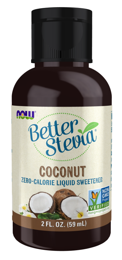 NOW Foods BetterStevia Coconut Zero-Calorie Liquid Sweetener, Keto Friendly, Suitable for Diabetics, No Erythritol, 2-Ounce