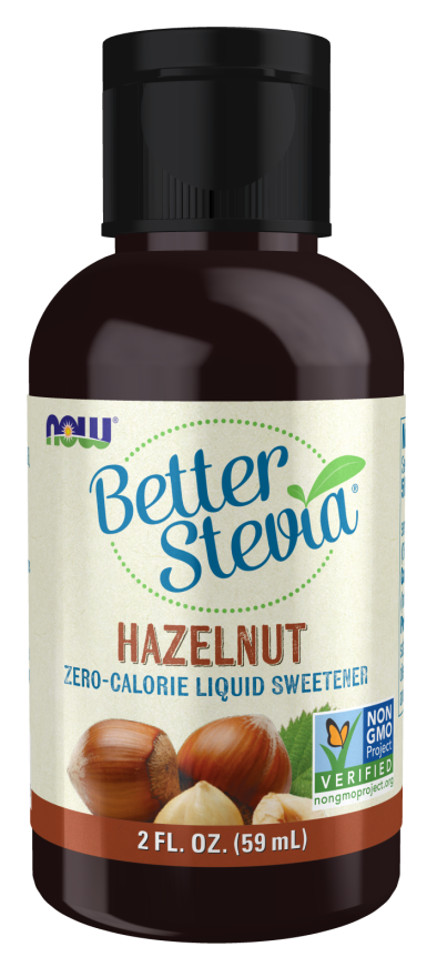 NOW Foods BetterStevia Liquid, Hazelnut, 2 Fluid Ounce