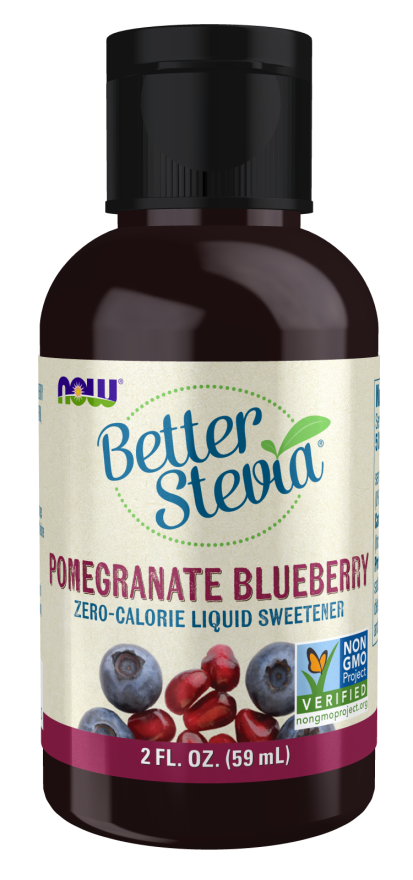 NOW Foods BetterStevia Pomegranate Berry Zero-Calorie Liquid Sweetener, Keto Friendly, Suitable for Diabetics, No Erythritol, 2-Ounce