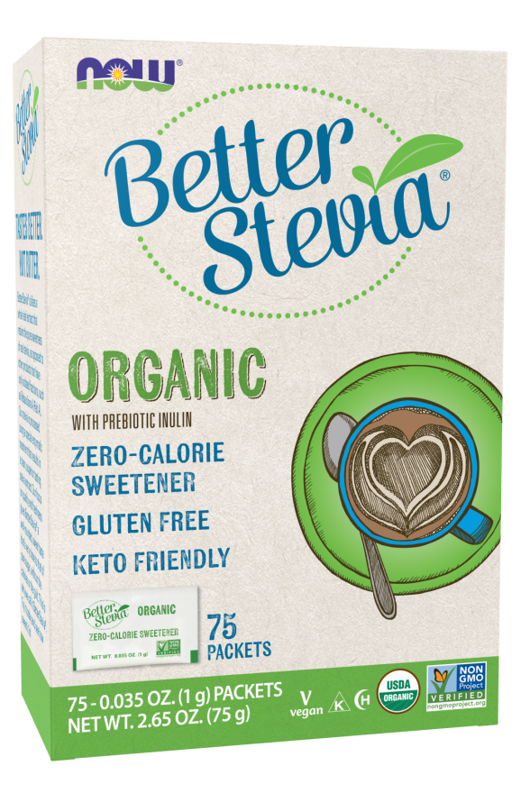 NOW Foods Organic Better Stevia, 75 Packets