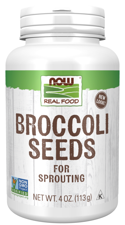 NOW Foods, Broccoli Seeds For Sprouting, Non-GMO Project Verified, 4 Ounces