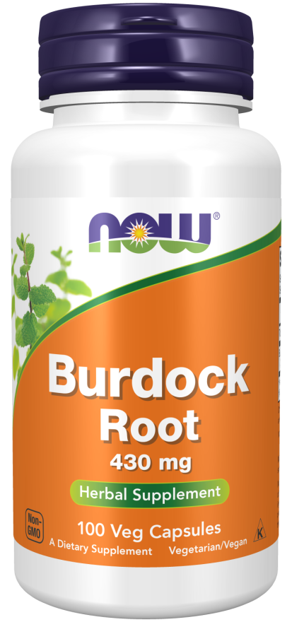 NOW Supplements, Burdock Root (Arctium lappa) 430 mg, Herbal Supplement, 100 Veg Capsules