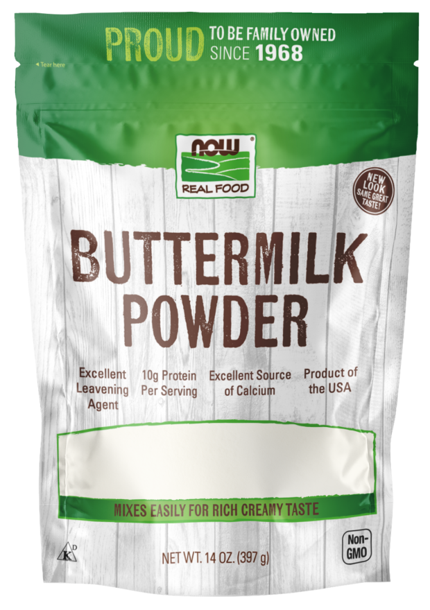 NOW Foods, Buttermilk Powder with Protein and Calcium, Product of the USA, 14-Ounce (Packaging May Vary)
