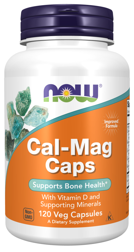 NOW Supplements, Cal-Mag Caps Veg Capsules, Supports Bone Health, 120 Veg Caps