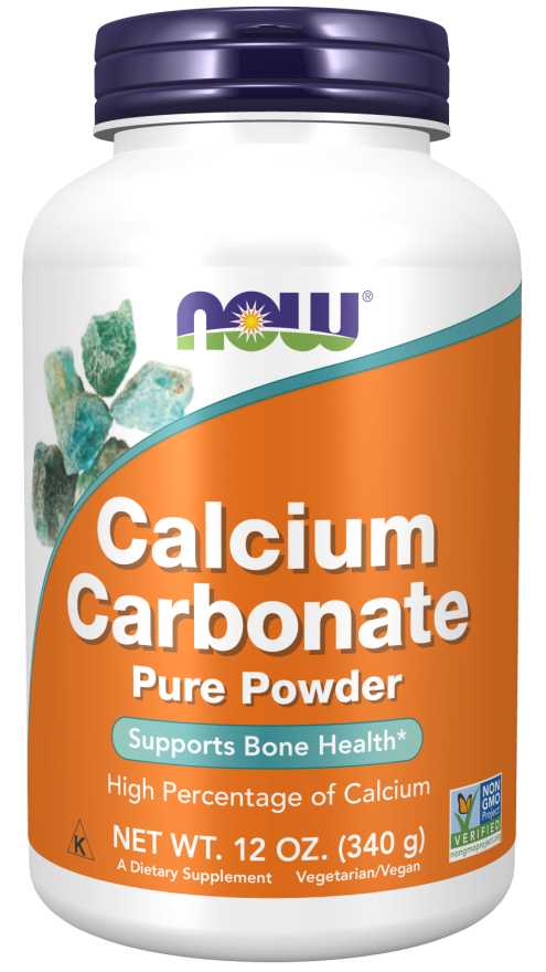 NOW Supplements, Calcium Carbonate Powder, High Percentage of Calcium, Supports Bone Health*, 12-Ounce