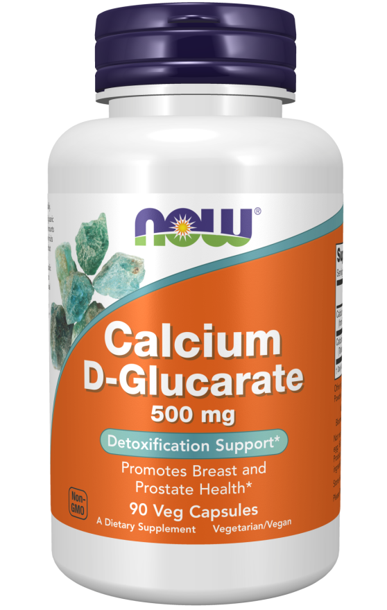 NOW Supplements, Calcium D-Glucarate 500 mg, Detoxification Support*, 90 Veg Capsules