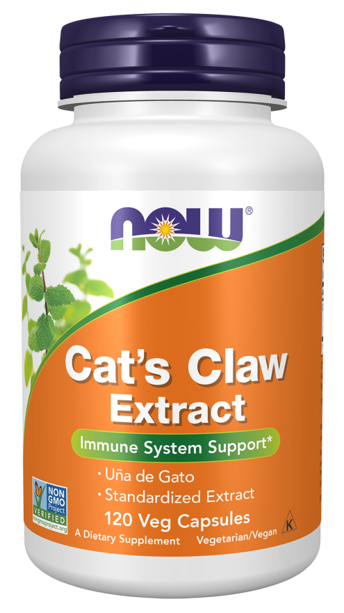 NOW Supplements, Cat's Claw Extract, 10:1 Concentrate, (1.5% Standardized Extract), 120 Veg Capsules