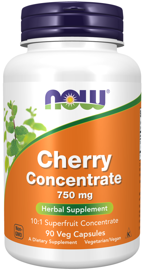 NOW Supplements, Cherry Concentrate (Prunus serotina)750 mg, 10:1 Fruit Concentrate, 90 Veg CapsulesNOW Supplements, Cherry Concentrate (Prunus serotina)750 mg, 10:1 Fruit Concentrate, 90 Veg Capsules