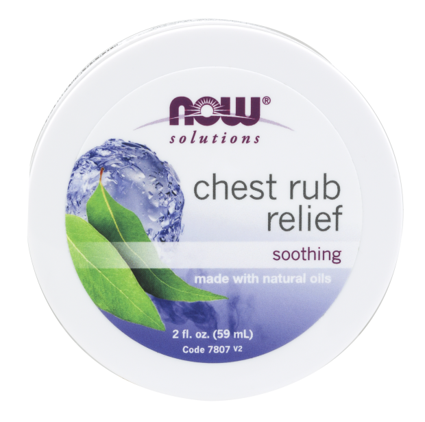 NOW Solutions, Chest Rub Relief, Soothing and Warming, with Soothing Natural Oils and Menthol Aroma, for Breathing Comfort and Well-Being, 2-Ounce