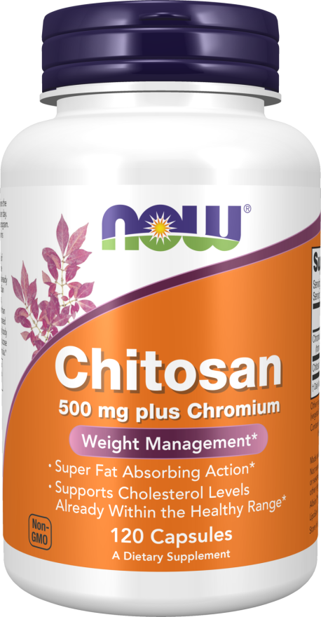 NOW Supplements, Chitosan 500 mg plus Chromium, Weight Management*, 120 Veg Capsules