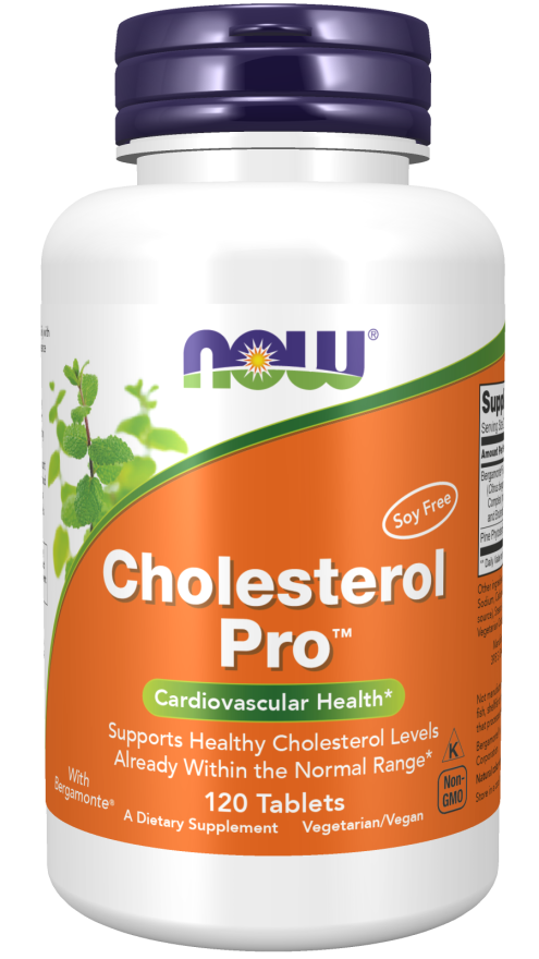 NOW Supplements, Cholesterol Pro™ with Bergamonte™ and Plant Sterols, Cardiovascular Health*, 120 Tablets