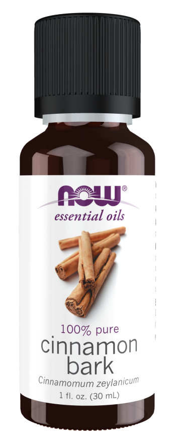 NOW Essential Oils, Cinnamon Bark Oil, Warming Aromatherapy Scent, Steam Distilled, 100% Pure, Vegan, Child Resistant Cap, 1-Ounce