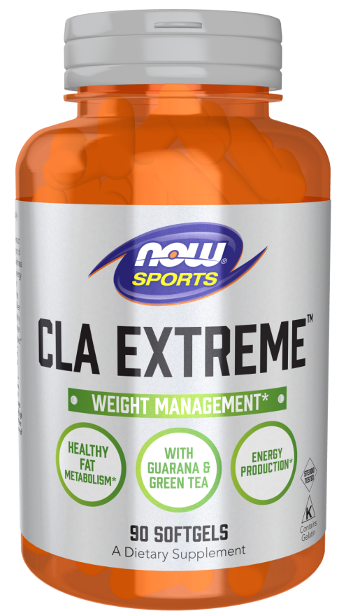 NOW Sports Nutrition, CLA Extreme™ (Conjugated Linoleic Acid) With Guarana & Green Tea, 90 Softgels