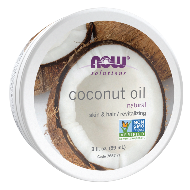 NOW Solutions, Coconut Oil, Naturally Revitalizing For Skin and Hair, Conditioning Moisturizer, Convenient Travel Size, 3-Ounce