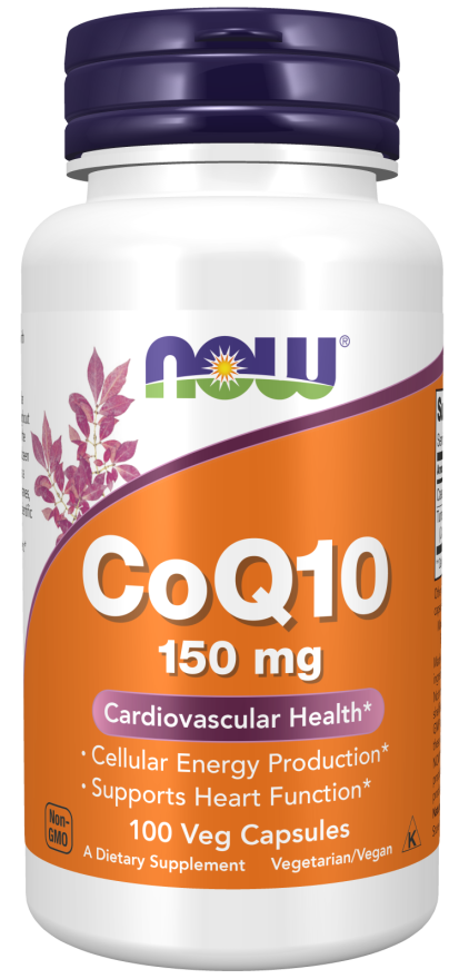 NOW Supplements, CoQ10 150 mg, Pharmaceutical Grade, All-Trans Form produced by Fermentation, 100 Veg Capsules