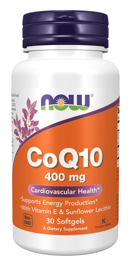 NOW Supplements, CoQ10 400 mg, Pharmaceutical Grade, All-Trans Form produced by Fermentation, 30 Softgels