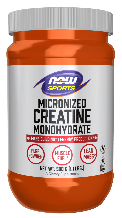 NOW Sports Nutrition, Micronized Creatine Powder 500 g, Mass Building*/Energy Production*, 1.1-Pound