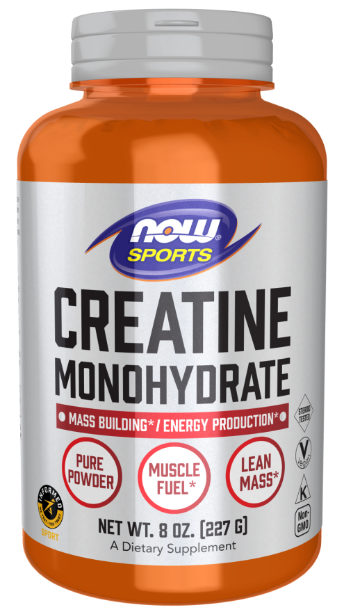 NOW Sports Nutrition, Creatine Monohydrate Powder, Mass Building*/Energy Production*, 8-Ounce