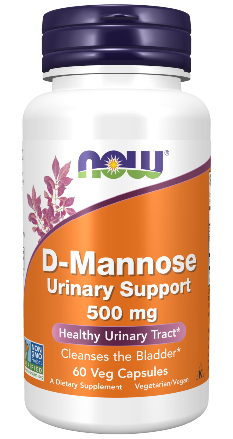 Now Foods D-mannose 500 mg, 60 Veg Capsules