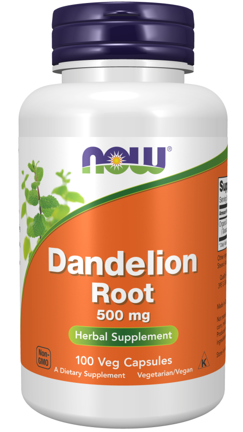 NOW Supplements, Dandelion Root (Taraxacum officinale) 500 mg, Herbal Supplement, For Dietary, 100 Veg Capsules