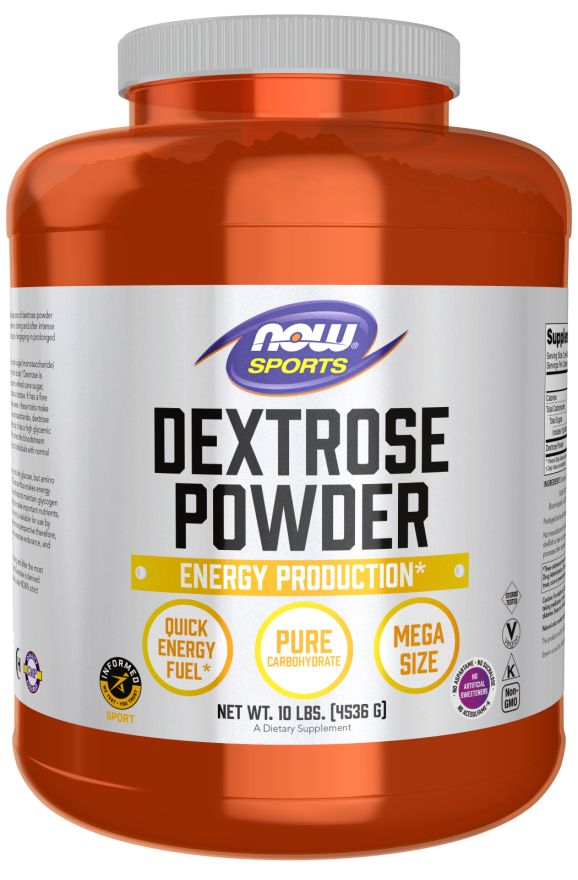 NOW Sports Nutrition, Dextrose Powder (Monosaccharide), Energy Production*, 10-Pound