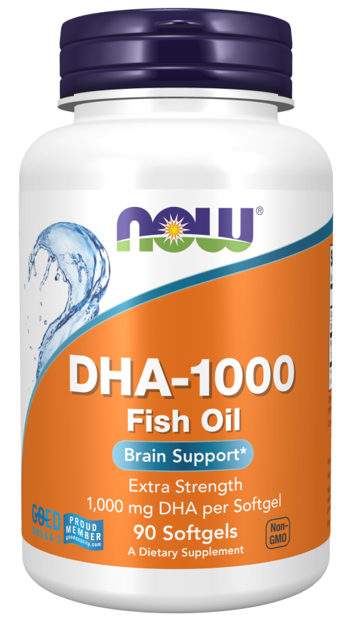 DHA-1000 Fish Oil, Extra Strength, Brain Support, 90 Softgels