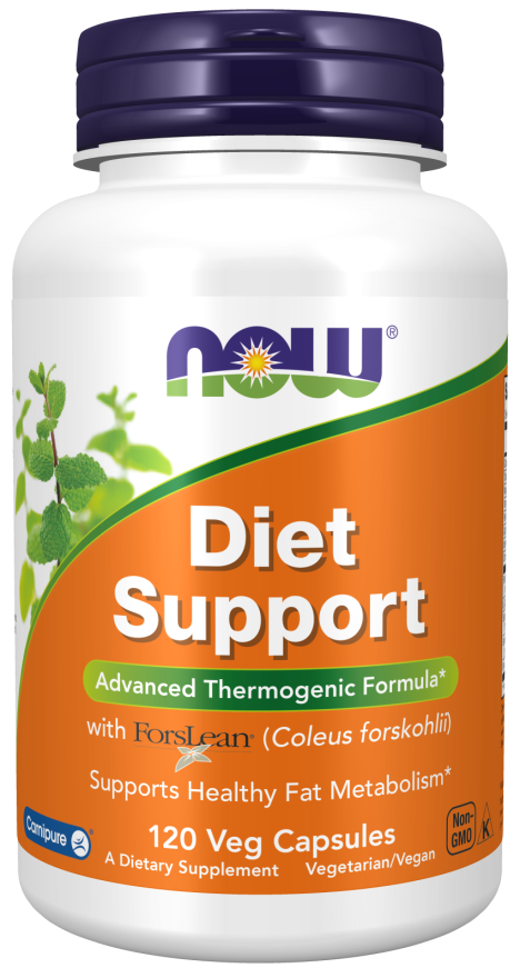 NOW Supplements, Diet Support with ForsLean® (Coleus forskohlii), 120 Veg Capsules