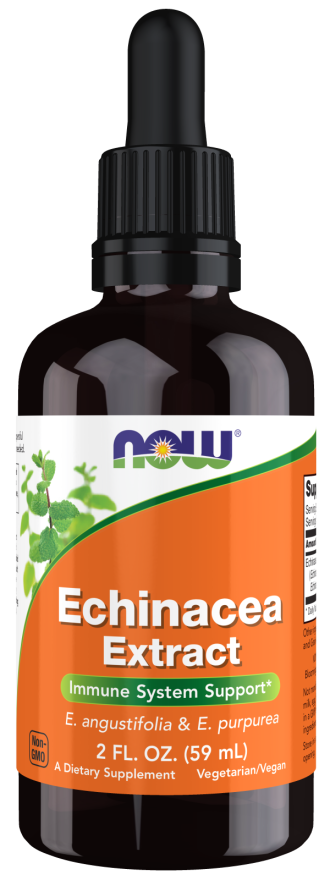 NOW Supplements, Echinacea Extract Liquid with Dropper, Immune System Support*, 2-Ounce